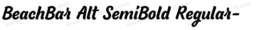 BeachBar Alt SemiBold Regular字体转换